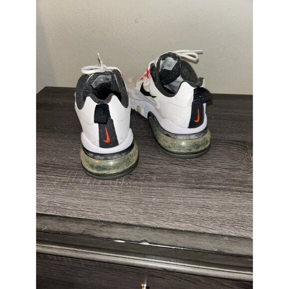 Nike Air Max 270 React White Athletic Lace Up Low Top Running Sneakers Size 9.5 - Picture 6 of 8